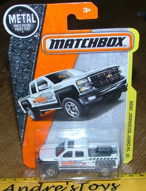 2016 Matchbox ~ No 59/125  '14 Chevy Silverado 1500 ~ Mint on Long card
