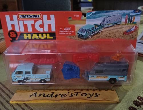 2020 MATCHBOX Hitch & Haul ~ Wave Rider ~ Volkswagen & Surf Club Trailer ~ Mint twin pack