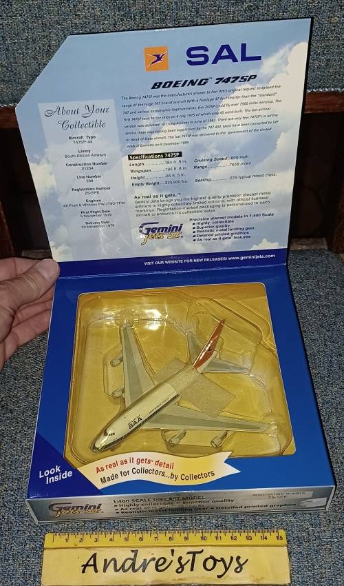 Gemini Jets II  ~ SAL Boeing 747SP ~ 1:400 ~ ZS-SPE