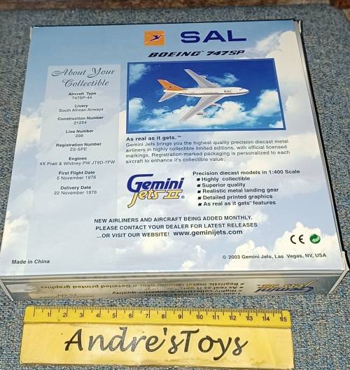 Gemini Jets II  ~ SAL Boeing 747SP ~ 1:400 ~ ZS-SPE