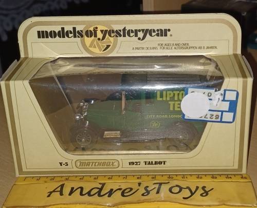 Matchbox Models of Yesteryear ~ Y5 1927 Talbot `Lipton tea` ~ Boxed