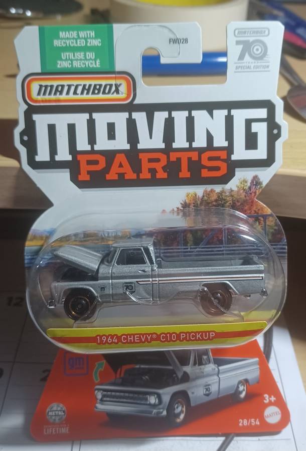 2023 Matchbox ~ Moving Parts ~28/54 1964 Chevy C10 Pickup ~ Mint on card