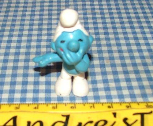 Peyo Smurf's ~ Schleich Germany ~ Smiling Laughing Pointing Smurf ~ Rare Vintage