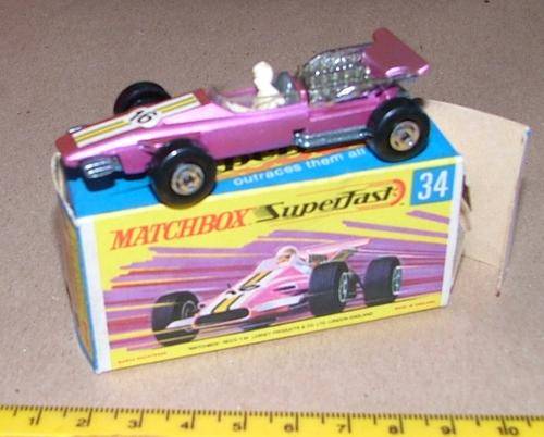 MATCHBOX #34E Formula 1 Racing Car ~  With a Original Box 1971