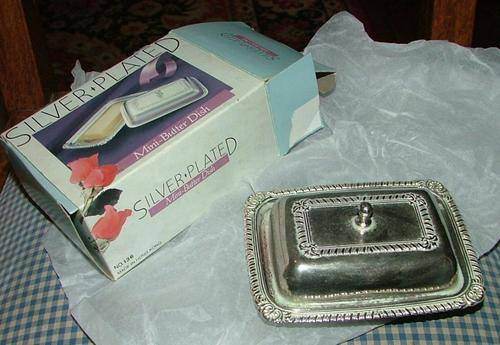 ELWECO ~ SILVER PLATED ~ MINI BUTTER DISH