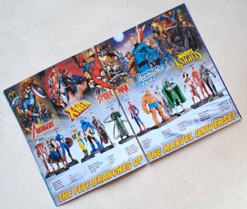 Marvel Figurine  Rare Blue Angel Variant + 13 Marvel Figurine Magazines and Iron Man DVD