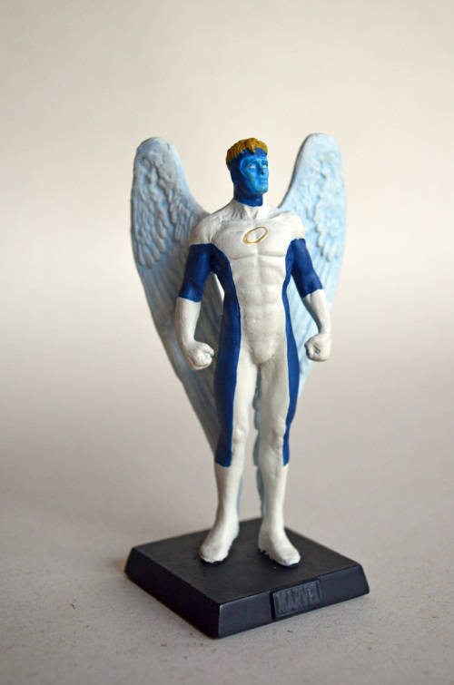Marvel Figurine  Rare Blue Angel Variant + 13 Marvel Figurine Magazines and Iron Man DVD
