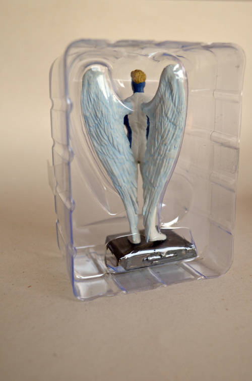 Marvel Figurine  Rare Blue Angel Variant + 13 Marvel Figurine Magazines and Iron Man DVD