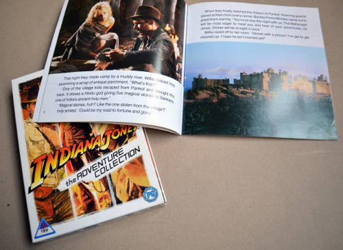 Indiana Jones  DVDs (4 x DVDs in boxed set) plus The Temple Of Doom 1984 booklet