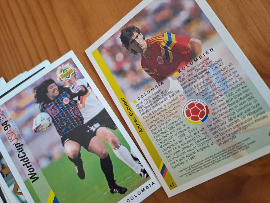 1993 Upper Deck World Cup USA 94 Soccer Collector Cards (124 in total) Includes the Escobar card