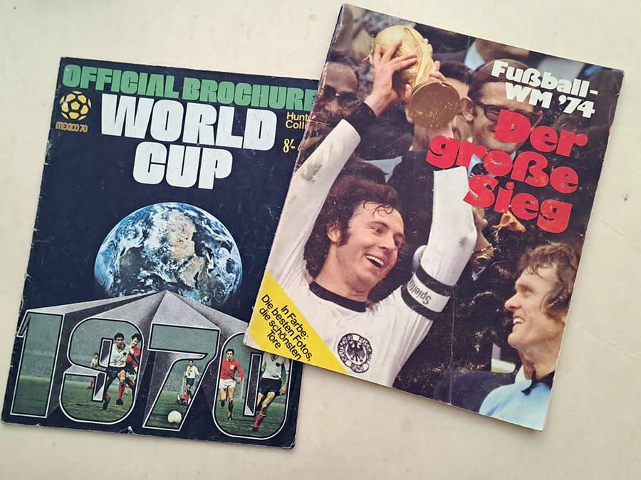 FIFA World Cup Tournament brochures and 2010 Final Programmes with Zakumi mascot and pin badge