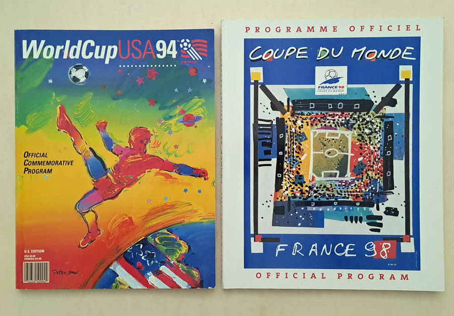 FIFA World Cup Tournament brochures and 2010 Final Programmes with Zakumi mascot and pin badge