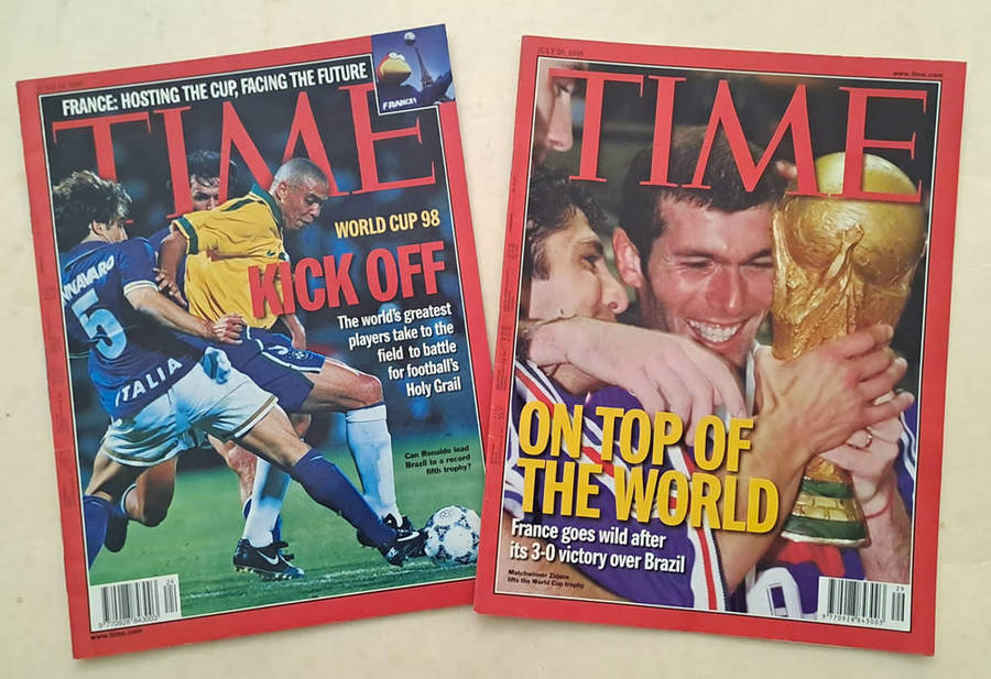 FIFA World Cup Tournament brochures and 2010 Final Programmes with Zakumi mascot and pin badge