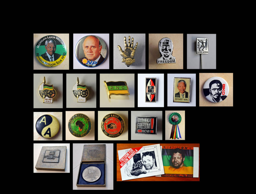 Nelson Mandela Historical Memorabilia Anti-Apartheid Era Campaign 40 Items