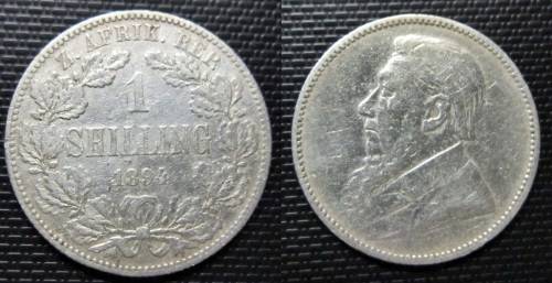 ## 1894 ZAR Silver 1 Shilling ##