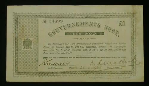 ## Gouvernments Noot 1 Pond No. 14699 28.5.1900 ##