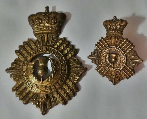 ## Duke of Edinburghs Own Rifles Cap & Collar Badge ** No Pin ##