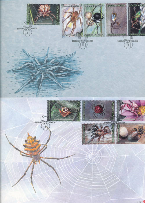 RSA  2004 -  WORLD OF SPIDERS   F/DAY COVERS