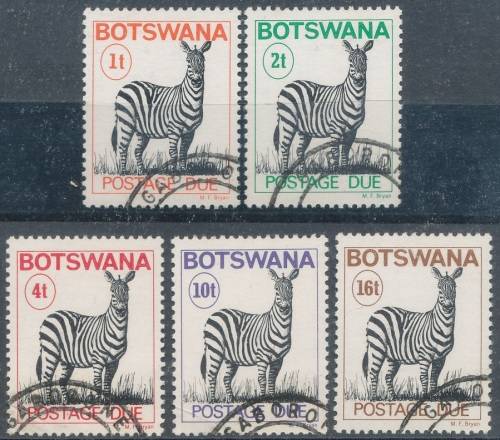 BOTSWANA -  1989  - POSTAGE DUES SET  -  FINE USED