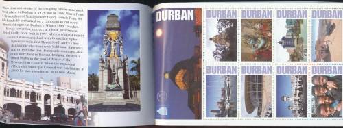 RSA - DURBAN PHILATELIC EXHIBITION BOOKLET WITH LABELS & FULL SHEET