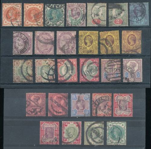 GREAT BRITAIN 1887 FULL SET   FINE USED WITH SHADES - R33 000