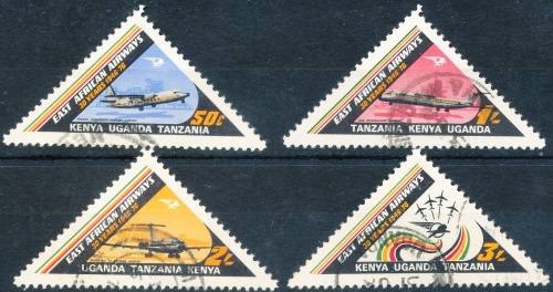 KUT  - 1976   Anniversary of East African Airways  COMPLETE  SET - FINE USED