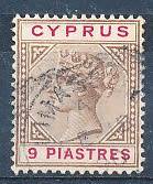 CYPRUS  - 1894  QVIC  9pi   FINE USED   -  R850