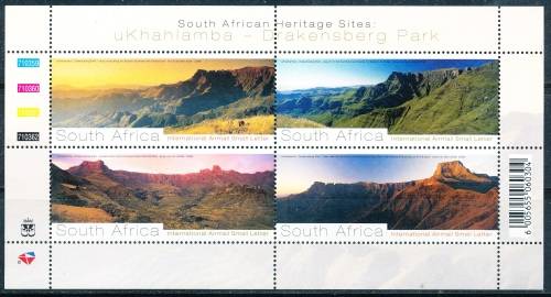 RSA  -  2008 -   UNESCO World Heritage - Drakensberg   FULL SHEET   - FINE  MINT