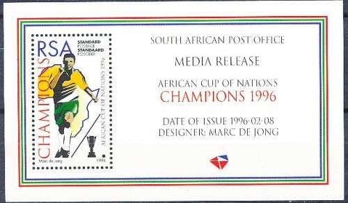 RSA  - 1996  - African Nations Football  MEDIA RELEASE - FINE MINT