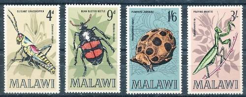 MALAWI  1970 -  Insects of Malawi -   FULL SET   -   MINT