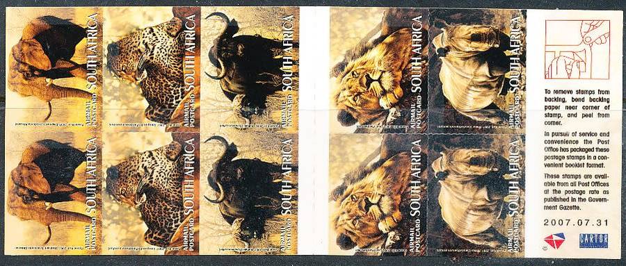 RSA   -  2007  -  BIG FIVE   COMPLETE  BOOKLET  - FINE  MINT - 31/07/2007