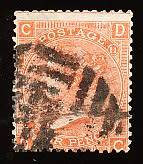 GB -  1865 -  QVIC  -  4d   VERMILION    USED - R1750