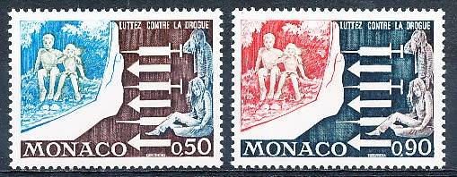 MONACO  1973   -    Campaign Against Drugs FULL SET   - FINE  MINT