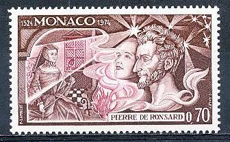 MONACO  1974   -  Pierre de Ronsard SINGLE ISSUE  - FINE  MINT