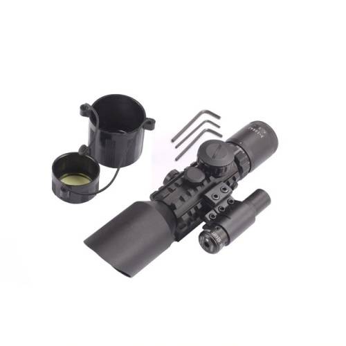 3 - 10 x 42 Rifle Scope + Laser sight Mil-Dot Rifle Scope