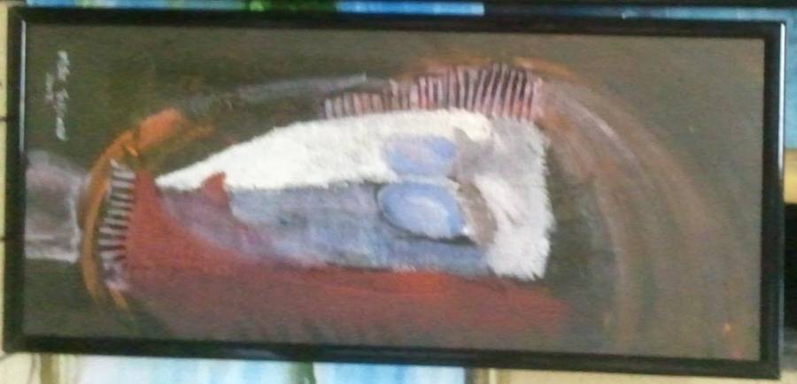 FRAMED MIKE TALJAARD ORIGINAL OIL PAINTING (MODERN ART, "FEMMA 3")