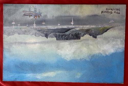 MIKE TALJAARD ORIGINAL OIL PAINTING (TABLE MOUNTAIN) UNFRAMED