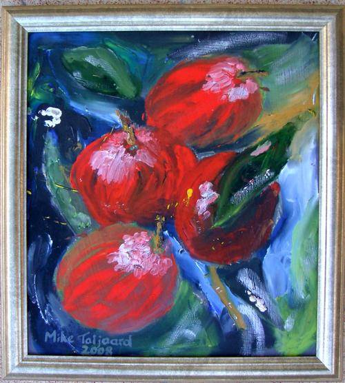 POMEGRANITES, OIL PAINTING by Mike Taljaard