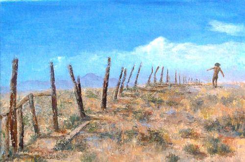 ORIGINAL OIL ON CANVAS BOARD, FREE FROM BONDAGE BY BEN BERND