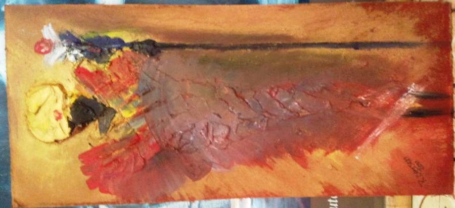 UNFRAMED ORIGINAL PAINTING BY RONNIE OERSON (CHIEF KANU)