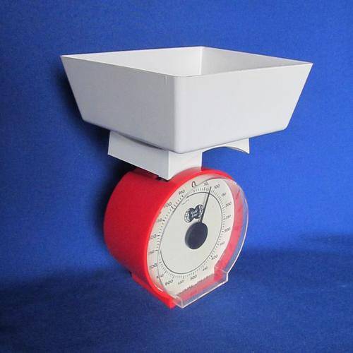 Retro Red Gold Line Kitchen Scale - Made Ireland