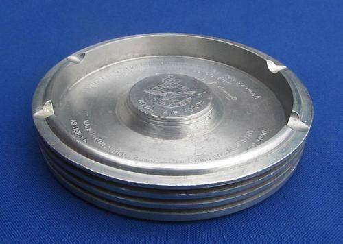 WW II Rolls Royce Merlin Engine (As Used In RAF Spitfire) Piston Ashtray Signed By Winston Churchill