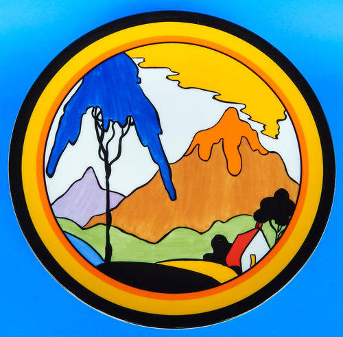 Wedgwood Clarice Cliff Fantasque Mountain Ltd Ed Plate - Bizarre World Of Clarice Cliff Collection