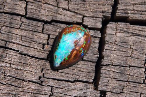 Beautiful pear shaped boulder Opal cabochon 5ct