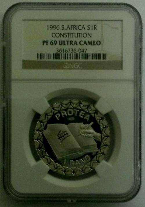 1996 S. Africa S1R ***CONSTITUTION PF 69 Ultra Cameo*** Rare