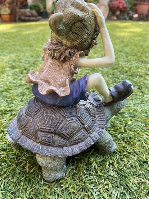 VINTAGE PIXIE RESIN PAINTED FIGURINE