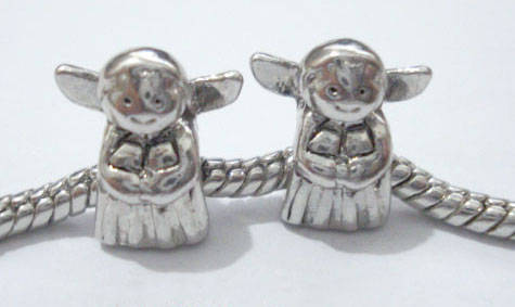 *** TIBET SILVER LITTLE GUARDIAN ANGEL BEAD - FIT PANDORA ***
