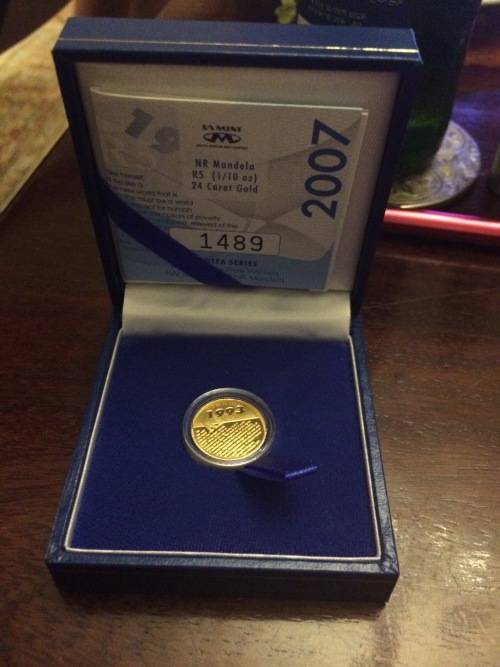 2007 Nelson Mandela Speech 1/10oz gold