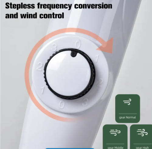 Solar Stand Fan & Panel - Rechargeable