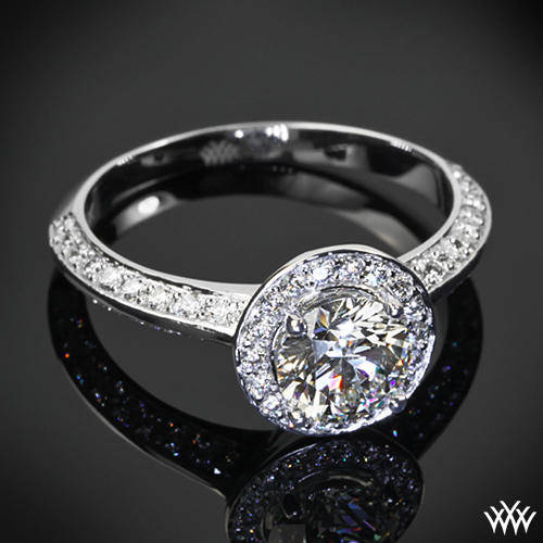 Certified 1.40Cts Round Cut Real & Natural Diamond Designer Solitaire Engagement Ring